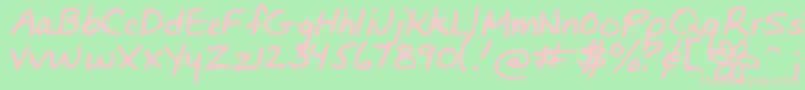 Bunnigirlshandyoff Font – Pink Fonts on Green Background