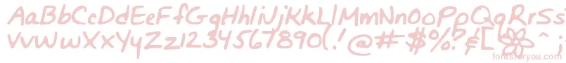 Bunnigirlshandyoff Font – Pink Fonts on White Background