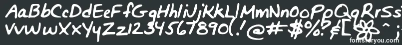 Bunnigirlshandyoff-fontti – valkoiset fontit