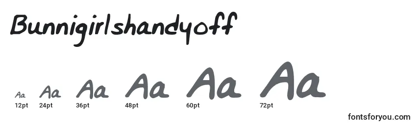 Bunnigirlshandyoff Font Sizes