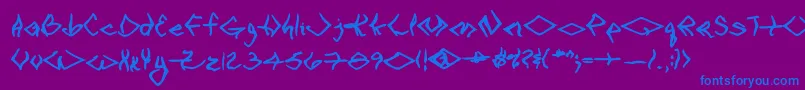 VtcSeejobendBold Font – Blue Fonts on Purple Background