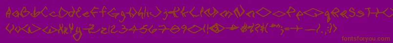 VtcSeejobendBold Font – Brown Fonts on Purple Background