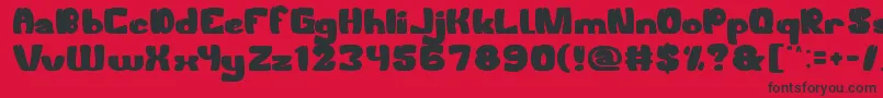 WelcomeToTheJungle Font – Black Fonts on Red Background