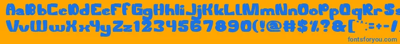 WelcomeToTheJungle Font – Blue Fonts on Orange Background