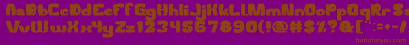 Czcionka WelcomeToTheJungle – brązowe czcionki na fioletowym tle