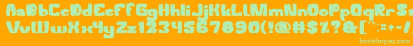 WelcomeToTheJungle Font – Green Fonts on Orange Background
