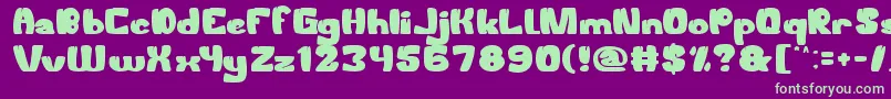 WelcomeToTheJungle Font – Green Fonts on Purple Background