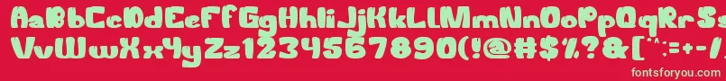 WelcomeToTheJungle Font – Green Fonts on Red Background