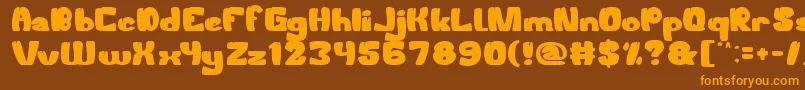 WelcomeToTheJungle Font – Orange Fonts on Brown Background