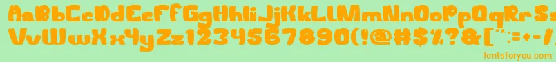 WelcomeToTheJungle Font – Orange Fonts on Green Background