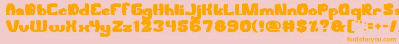 WelcomeToTheJungle Font – Orange Fonts on Pink Background