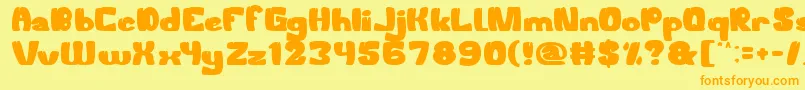 WelcomeToTheJungle Font – Orange Fonts on Yellow Background