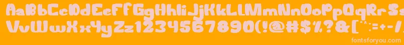 WelcomeToTheJungle Font – Pink Fonts on Orange Background