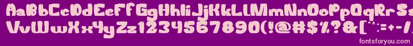 WelcomeToTheJungle Font – Pink Fonts on Purple Background