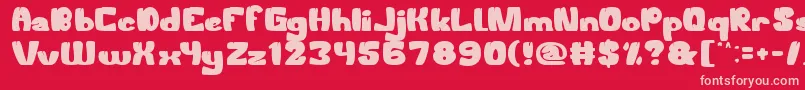 WelcomeToTheJungle Font – Pink Fonts on Red Background