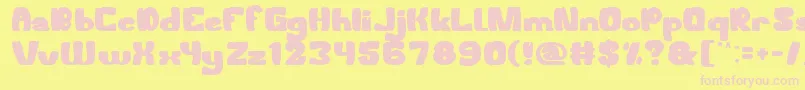 WelcomeToTheJungle Font – Pink Fonts on Yellow Background