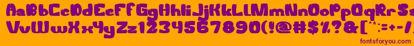 WelcomeToTheJungle Font – Purple Fonts on Orange Background