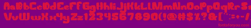 Шрифт WelcomeToTheJungle – красные шрифты на фиолетовом фоне