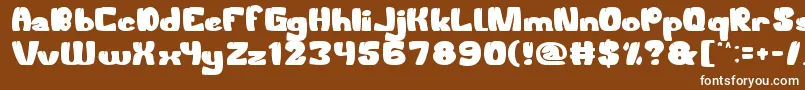 Шрифт WelcomeToTheJungle – белые шрифты на коричневом фоне