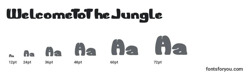 Размеры шрифта WelcomeToTheJungle