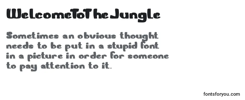 Review of the WelcomeToTheJungle Font