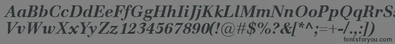 フォントEmonaBolditalic – 黒い文字の灰色の背景