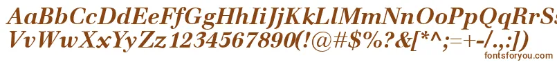 EmonaBolditalic Font – Brown Fonts on White Background