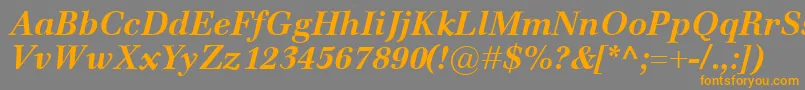 EmonaBolditalic Font – Orange Fonts on Gray Background