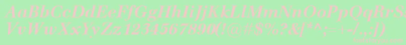 EmonaBolditalic Font – Pink Fonts on Green Background