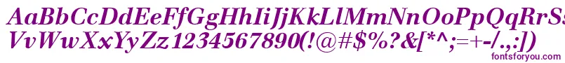 EmonaBolditalic Font – Purple Fonts on White Background