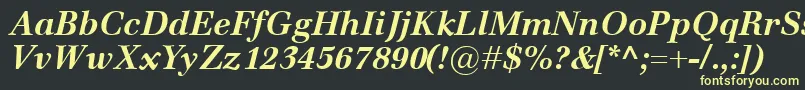 EmonaBolditalic Font – Yellow Fonts on Black Background