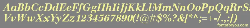 EmonaBolditalic Font – Yellow Fonts on Gray Background