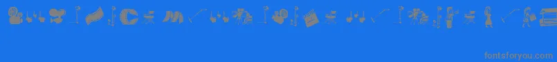 CordelMovies Font – Gray Fonts on Blue Background