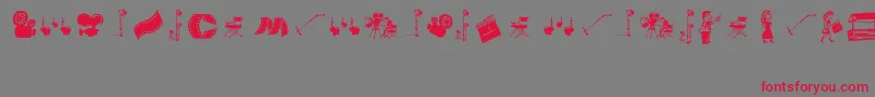 CordelMovies Font – Red Fonts on Gray Background