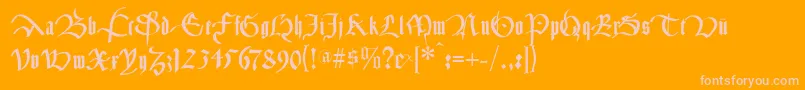 Más sobre la fuente Cancelleresca fuente Cancelleresca – Fuentes Rosadas Sobre Fondo Naranja