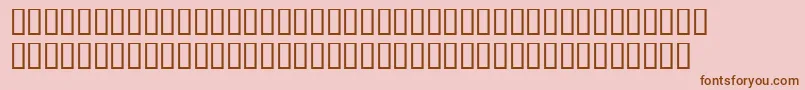 Crackadd-Schriftart – Braune Schriften auf rosa Hintergrund