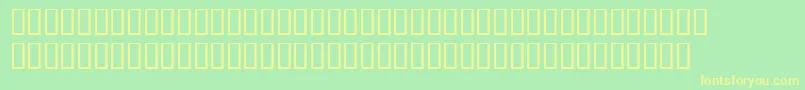 フォントCrackadd – 黄色の文字が緑の背景にあります