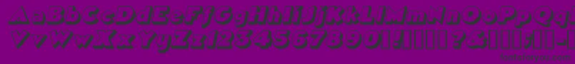 TricorneoutlinesskBolditalic Font – Black Fonts on Purple Background