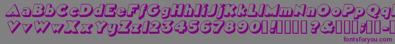 TricorneoutlinesskBolditalic Font – Purple Fonts on Gray Background