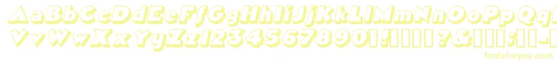 TricorneoutlinesskBolditalic Font – Yellow Fonts on White Background