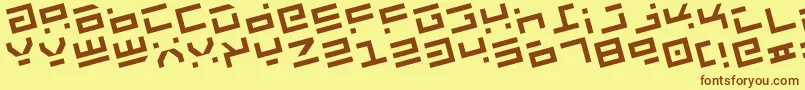 Rocktr Font – Brown Fonts on Yellow Background