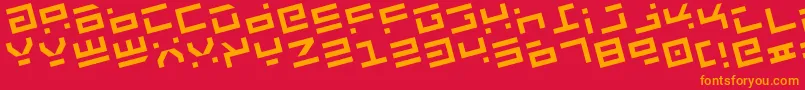 Rocktr Font – Orange Fonts on Red Background