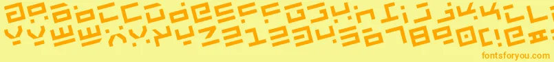 Rocktr Font – Orange Fonts on Yellow Background