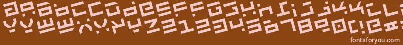 Rocktr Font – Pink Fonts on Brown Background