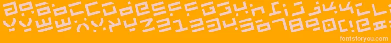 Rocktr Font – Pink Fonts on Orange Background