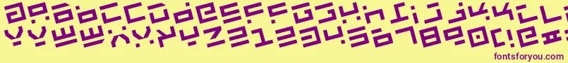 Rocktr Font – Purple Fonts on Yellow Background