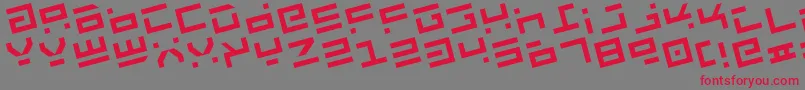 フォントRocktr – 赤い文字の灰色の背景