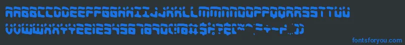 Шрифт ForeshadowBrk – синие шрифты на чёрном фоне