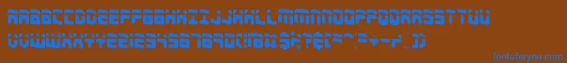 ForeshadowBrk Font – Blue Fonts on Brown Background