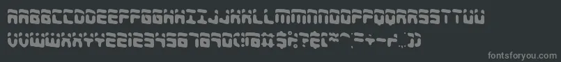フォントForeshadowBrk – 黒い背景に灰色の文字